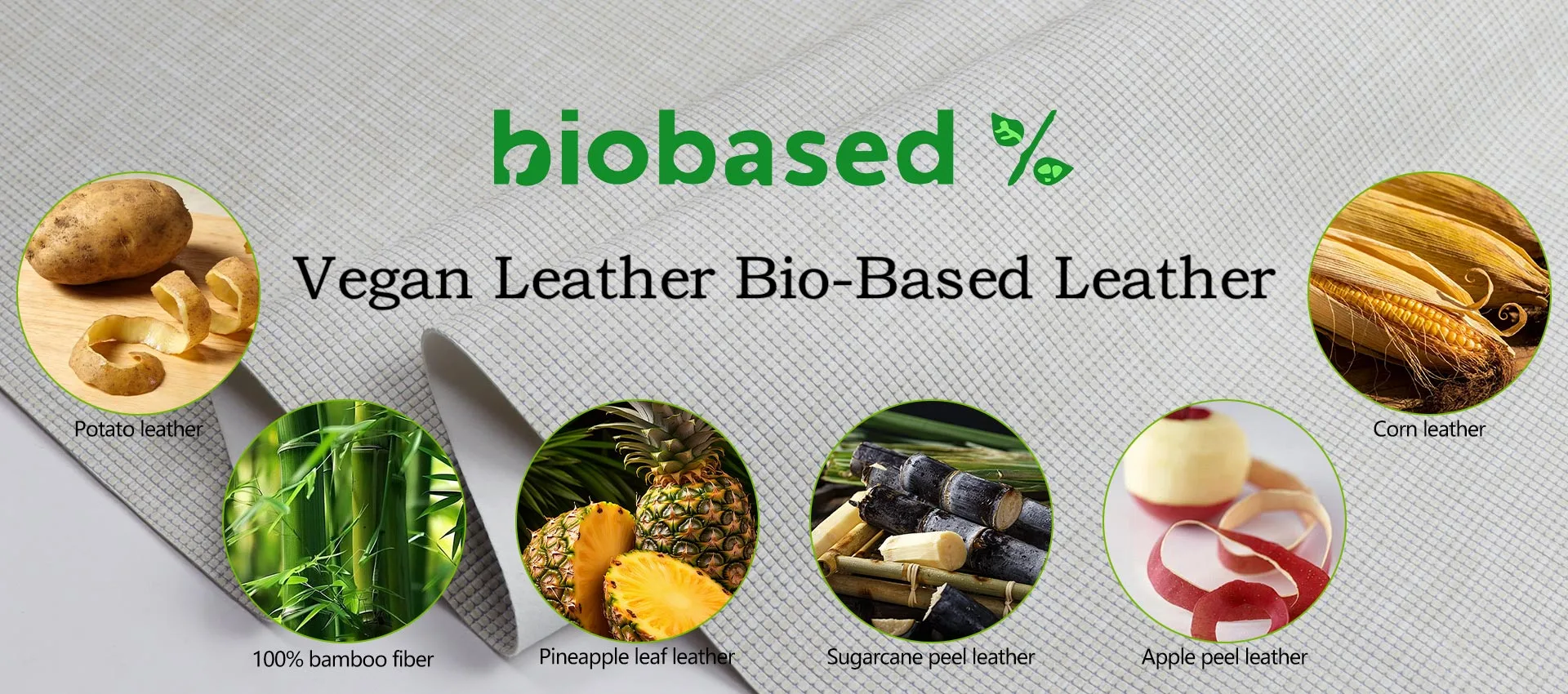 Supplier Kulit Vegan adhedhasar Bio