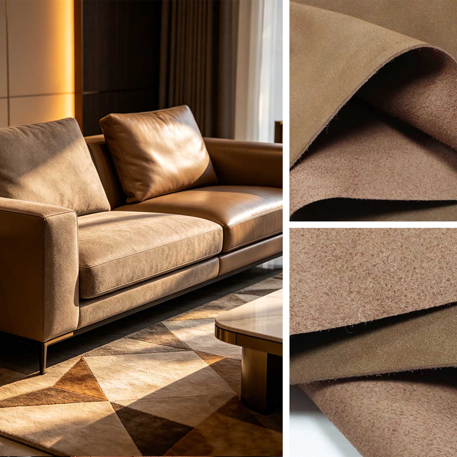 Aplikasi kulit PU / PVC kanggo sofa furnitur