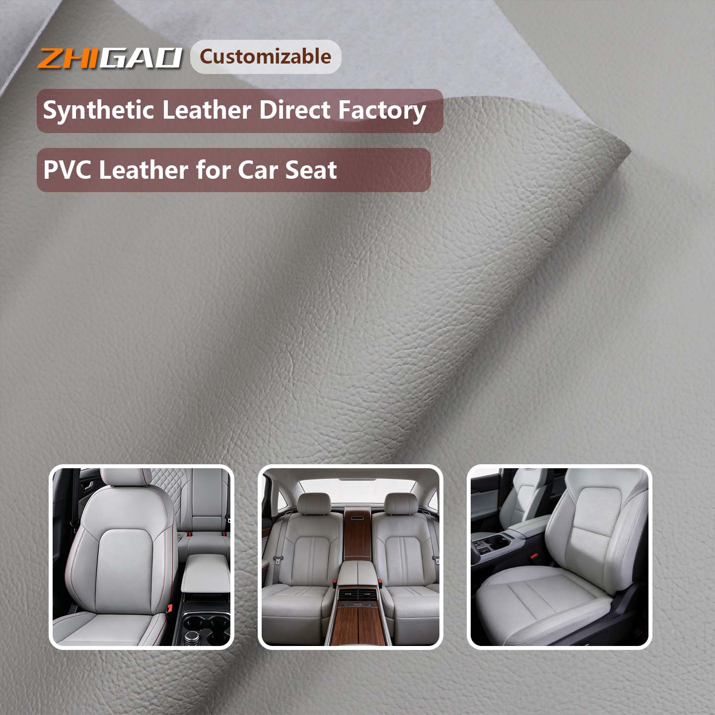 Kulit PVC kanggo Kursi Mobil Kulit PVC kanggo Kursi Mobil